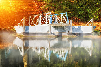 Reflection Pier Sunshine, sunshine, reflection, pier, dock, lake HD wallpaper