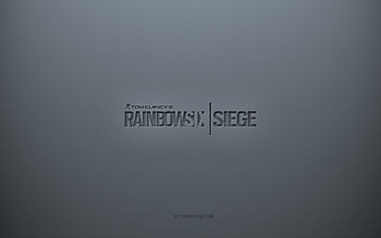 Tom Clancys Rainbow Six logo, gray creative background, Tom Clancys Rainbow Six emblem, gray paper texture, Tom Clancys Rainbow Six, gray background, Tom Clancys Rainbow Six 3d logo, Rainbow Six Siege HD wallpaper