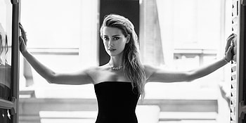 Amber Heard Marie Claire , amber-heard, celebrities, girls, monochrome, black-and-white HD wallpaper