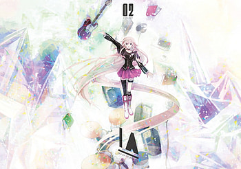 IA: Aria On The Planetes, books, drumset, pink skirt, anime, laptop, guitar, girl, long hair HD wallpaper
