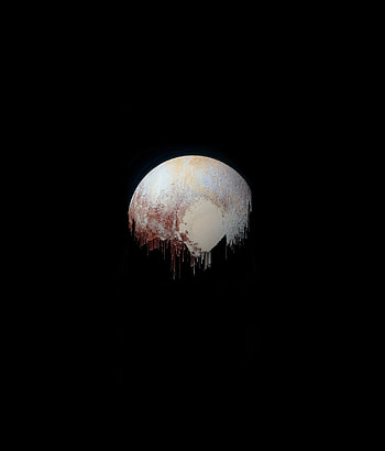 Fading moon, glitch art HD phone wallpaper