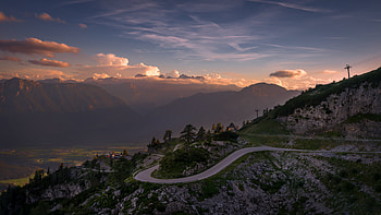 Nature, Mountains, Clouds, Road, Winding, Sinuous HD wallpaper