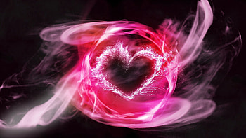 Smoke, Love, Light, Light Coloured, Heart, Shroud HD wallpaper