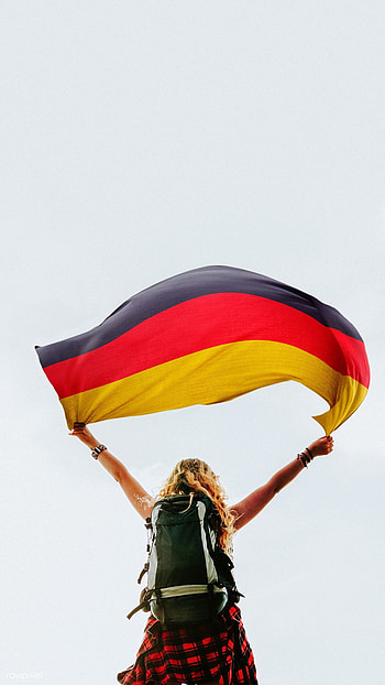 Flag of Germany, National symbol, Proud German, Symbolic portrait HD phone wallpaper
