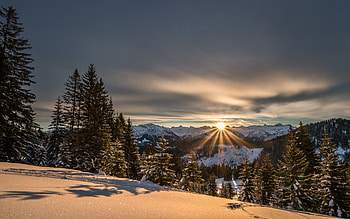 Winter, Nature, Mountains, Snow, Sunlight, Ate HD wallpaper
