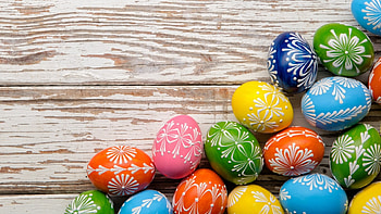 Easter Eggs, holiday, wood, Easter, eggs HD wallpaper