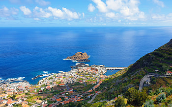 Madeira Travels, Porto Moniz panorama, Mountain view, Coastal beauty HD wallpaper
