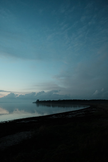 Landscape, Nature, Twilight, Lake, Shore, Bank, Dark, Dusk HD phone wallpaper