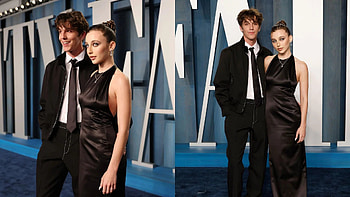 Emma Chamberlain, Tucker Pillsbury, Role model singer, Vanity Fair Oscars party HD wallpaper