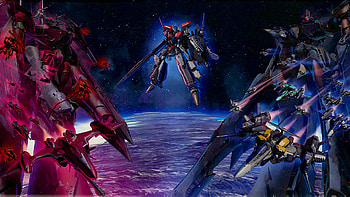 Frontier vs Galaxy, battle frontier, vf-25, battle galaxy, vf-27, macross, macross f HD wallpaper