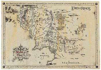 Lord of the Rings Map, Parchment poster, Wood HD wallpaper