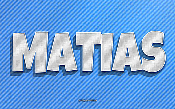 Matias, blue lines background, with names, Matias name, male names, Matias greeting card, line art, with Matias name HD wallpaper