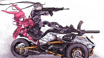 LLENN and Pitohui, Anime, Sword Art Online Alternative: Gun Gale Online, LLENN (Sword Art Online), Pitohui (Sword Art Online) HD wallpaper