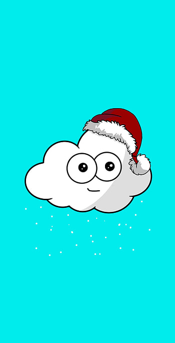 Cloud drawing, newyear, holyday, snow, christmas HD phone wallpaper