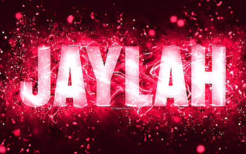 Happy Birtay Jaylah, , pink neon lights, Jaylah name, creative, Jaylah Happy Birtay, Jaylah Birtay, popular american female names, with Jaylah name, Jaylah HD wallpaper