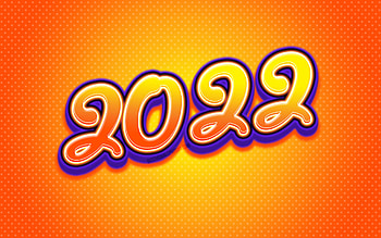 2022 orange 3D digits, , Happy New Year 2022, orange dotted backgrounds, 2022 concepts, 3D art, 2022 new year, 2022 on orange background, 2022 year digits HD wallpaper