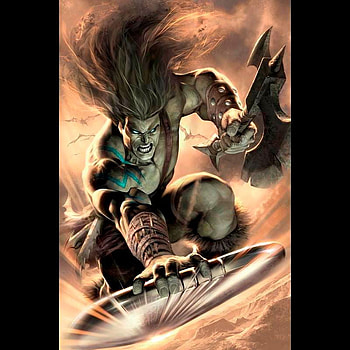 Skaar Son of Hulk, skaar, anger, adventure, action, weapon, game, hulk, eye, warrior HD wallpaper