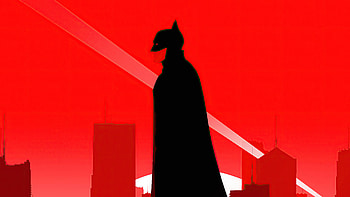 The Batman Red Background, batman, superheroes, artwork, artist, artstation HD wallpaper