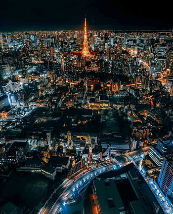 City, atmosphere, sky, japan, japon HD phone wallpaper