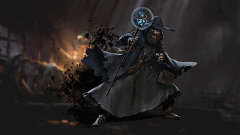Dark and Darker Wizard Male Class, wizard, video game, Dark and Darker, staff HD wallpaper
