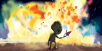 Baby Groot Fan Art, baby-groot, guardians-of-the-galaxy-vol-2, guardians-of-the-galaxy, movies, artwork, digital-art, deviantart HD wallpaper