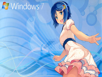 the cute one, anime girl, anime, windows, cute, girl, 7, female HD wallpaper