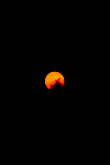 Moon, orange moon, minimal HD phone wallpaper