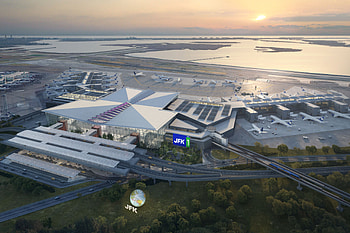 John F. Kennedy International Airport, Terminal redesign, Innovation in aviation, Seamless travel experience HD wallpaper