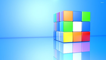 Colorful 3D Rubik's Cube jpg HD wallpaper