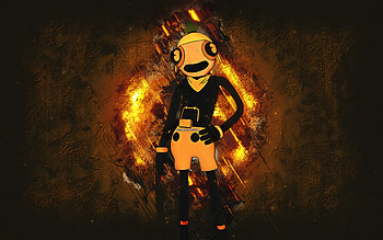 Fortnite Punk Toona Fish Skin, Fortnite, main characters, orange stone background, Punk Toona Fish, Fortnite skins, Punk Toona Fish Skin, Punk Toona Fish Fortnite, Fortnite characters HD wallpaper