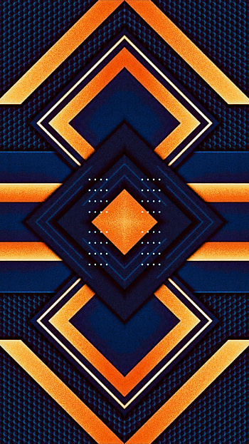 graphic geometric neon, digital, orange, tech, art, blue, creative_arts, design, pattern, gamer, abstract HD phone wallpaper