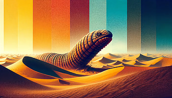 Majestic Sandworm, sandworm, desert, worm, surreal HD wallpaper