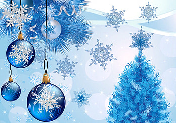 Christmas decorations, snowflakes, decoration, pretty, Christmas, Holiday, ornaments, Blue, tree HD wallpaper