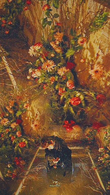 Singularity V, bts, art, floristry, taehyung HD phone wallpaper