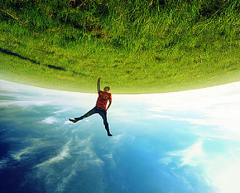 don't let go, abstract, green world, man, clouds, sky, grass HD wallpaper