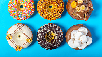 Toppings, Donuts HD wallpaper