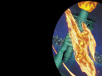 Torch, comic, human, fantasy HD wallpaper