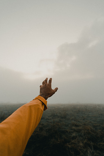 Sky, Clouds, Hand, Miscellanea, Miscellaneous, Fog HD phone wallpaper