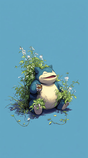 Kawaii Snorlax Blue Anime , Anime, Pokemon, blue anime, kawaii HD phone wallpaper
