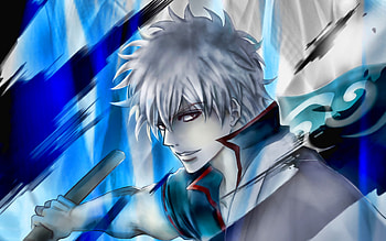 Sakata Gintoki sword artwork, Manga protagonist, Gintama series, Detailed design HD wallpaper