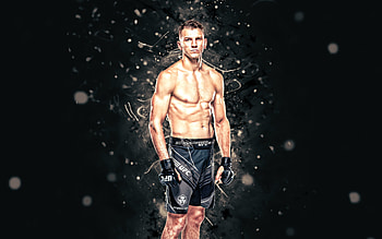 Dan Hooker, , white neon lights, New Zealand fighters, MMA, UFC, Mixed martial arts, Dan Hooker , UFC fighters, Daniel Preston Hooker HD wallpaper