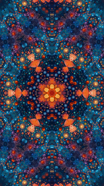 Kaleidoscopic Cosmic Bloom , kaleidoscope HD phone wallpaper