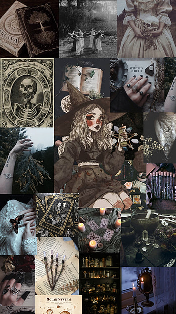 Witch, art, collage HD phone wallpaper