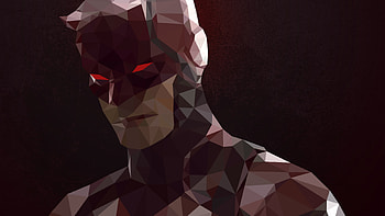 Daredevil Low Poly, daredevil, superheroes, artwork HD wallpaper