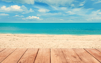 ocean, beach, white sand, blue sky, paradise, waves, sea HD wallpaper