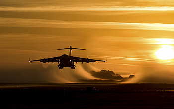 Boeing C-17A Globemaster III, boeing, globemaster II, C-17A, sunset HD wallpaper