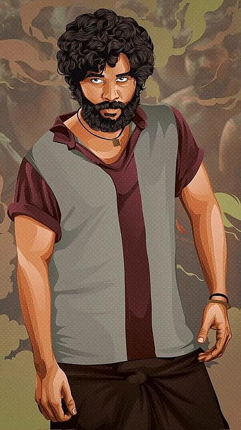 Pushpa, Portrait, allu arjun HD phone wallpaper
