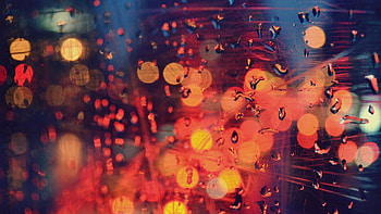 Colorful Lights Bokeh Water Drops Macro graphy graphy HD wallpaper