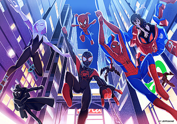 Miles Morales, Spider Man: Into The Spider Verse, Movie, Peni Parker, Spider Gwen, Spider Ham, Spider Man Noir, Spider Man HD wallpaper