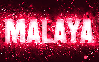 Happy Birtay Malaya, , pink neon lights, Malaya name, creative, Malaya Happy Birtay, Malaya Birtay, popular american female names, with Malaya name, Malaya HD wallpaper